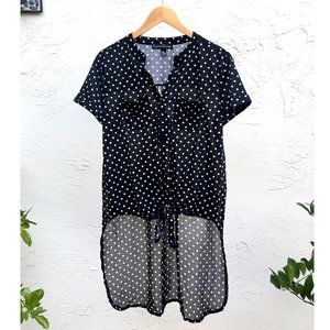 French Laundry High-Low Tie-Front Shirt (M)